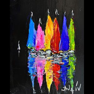Rainbow Boats 10'' x 8''