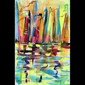 Jaune De Voiles Au Port  <em>7'' x 4.5''</em>