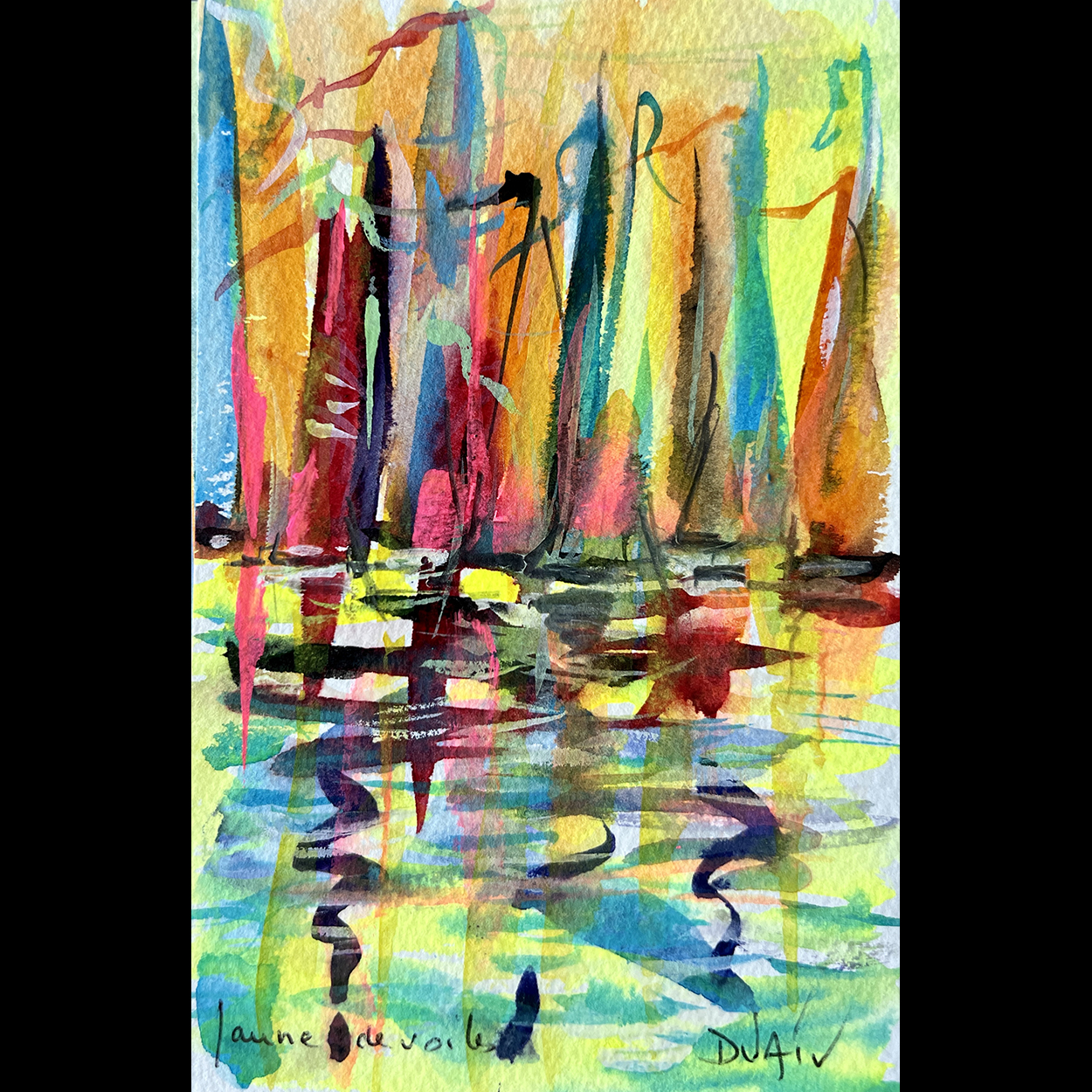 Jaune De Voiles Au Port <em>7'' x 4.5''</em>