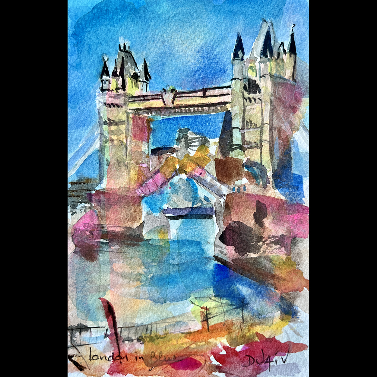 London In Blue <em>7'' x 4.5''</em>