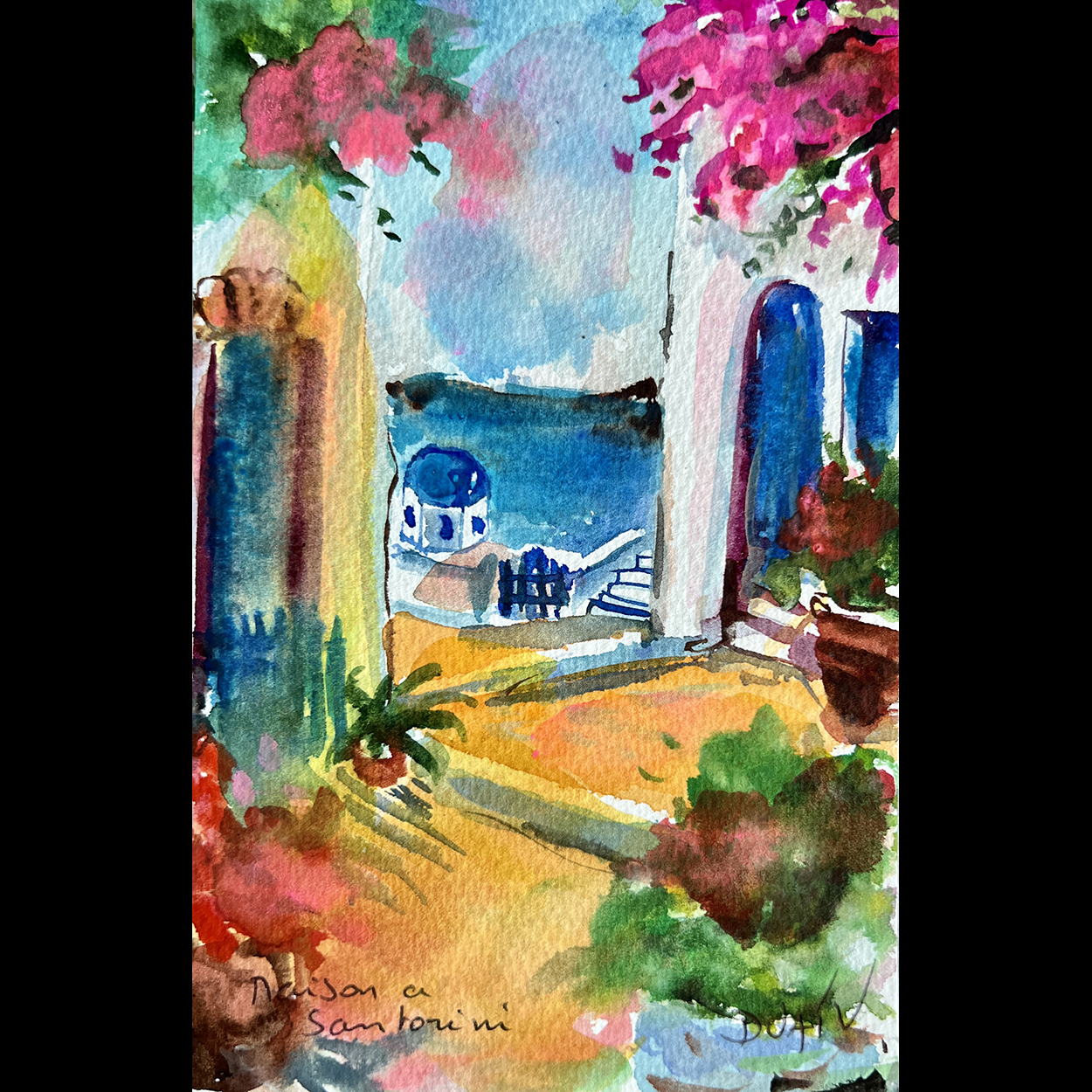 Maison A Santorini Entree <em>7'' x 4.5''</em>