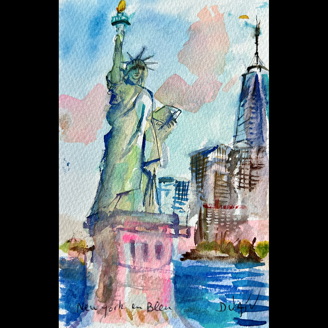 New York En Bleu <em>7'' x 4.5''</em>
