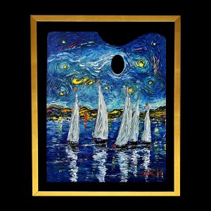 Starry Nightboats Palette <em>19.5'' x 15.5''</em>
