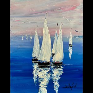 Blanc Bleu 18''''x14''