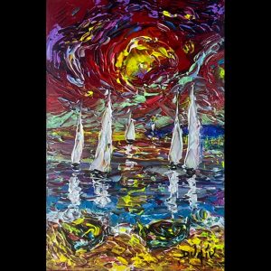 Van Gogh Sky 12''x8'