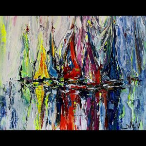 Sailboats at Marine Max Event 24''x30''