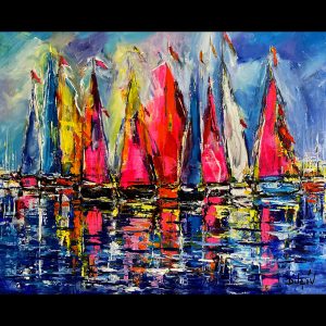Sails of Colors 13'' x 28''
