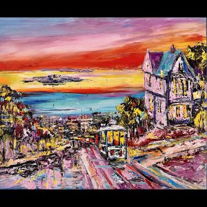 San Francisco downhill - 16'' x 19.25''