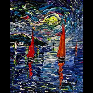 Les Voiles en Rouge 10''x 8''