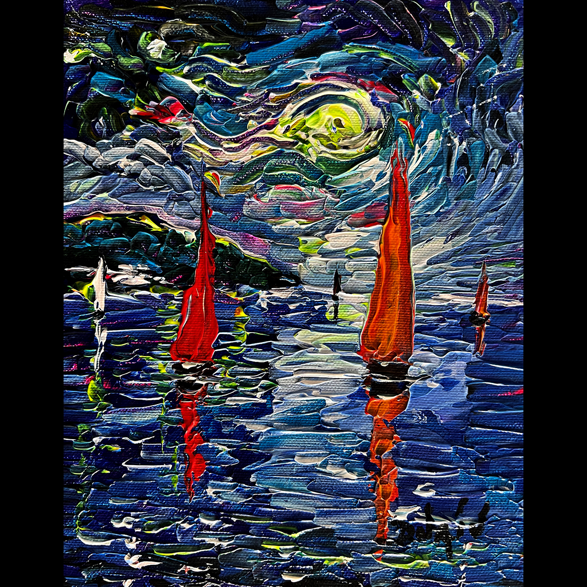 Les Voiles en Rouge 10''x 8''