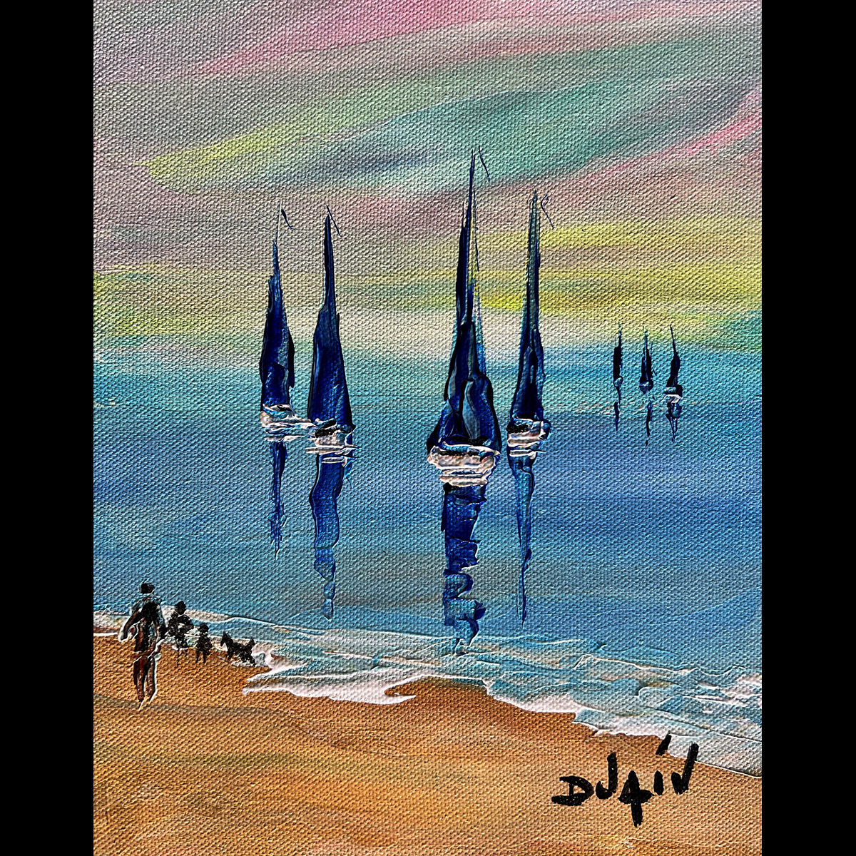 Les Voilures Bleu 10''x 8''