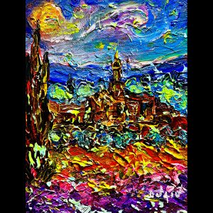 lumineux village 10''x8''