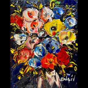 mes anemones en bouquet 10''x8''