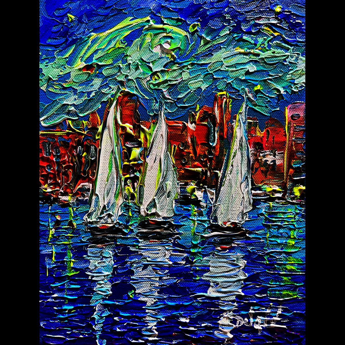 trois fois blanc 10''x8''