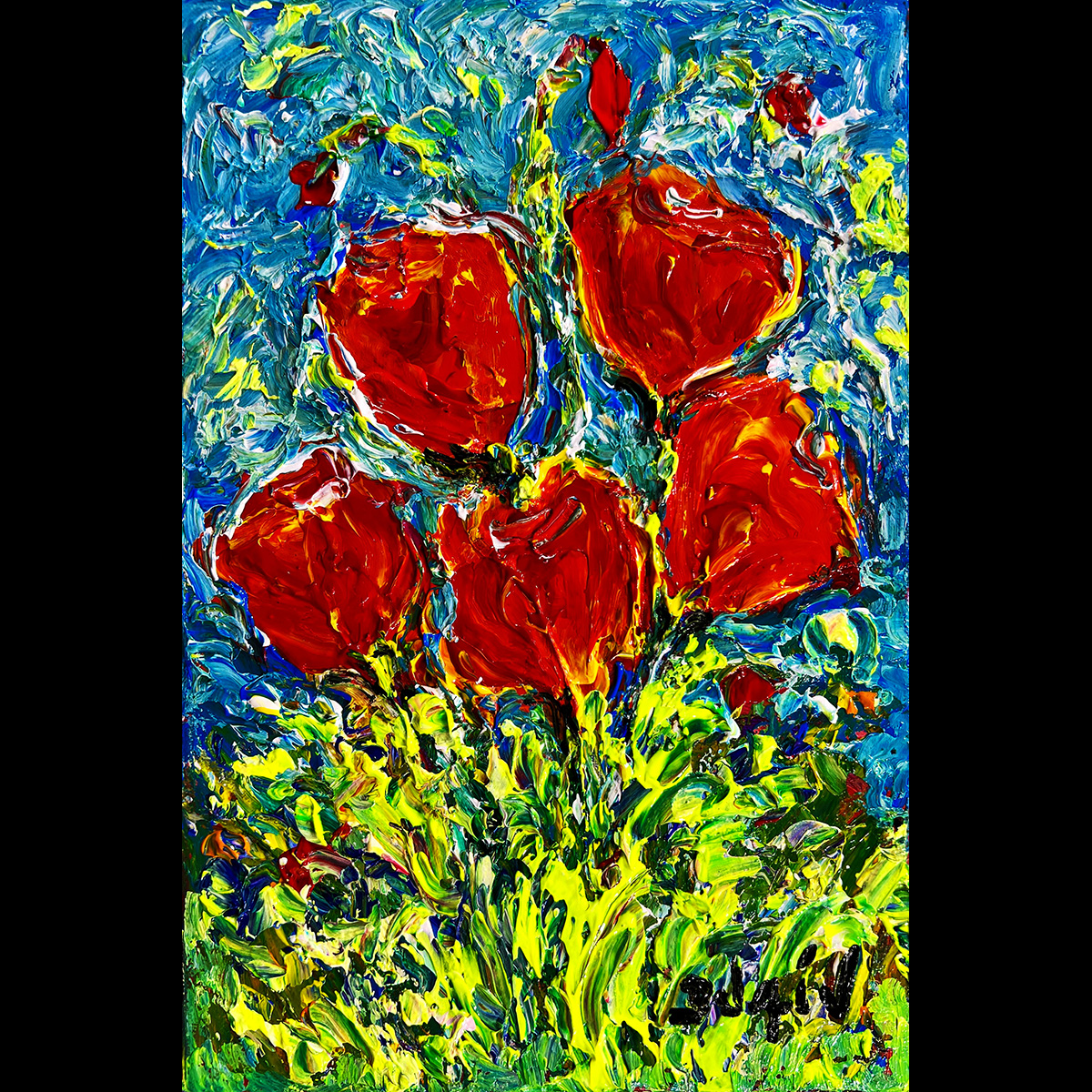 Tulipes Rouge 12''x8''