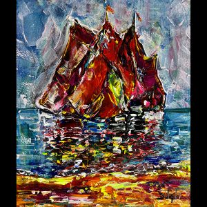 Voiles en Rouge 21'' x 18''