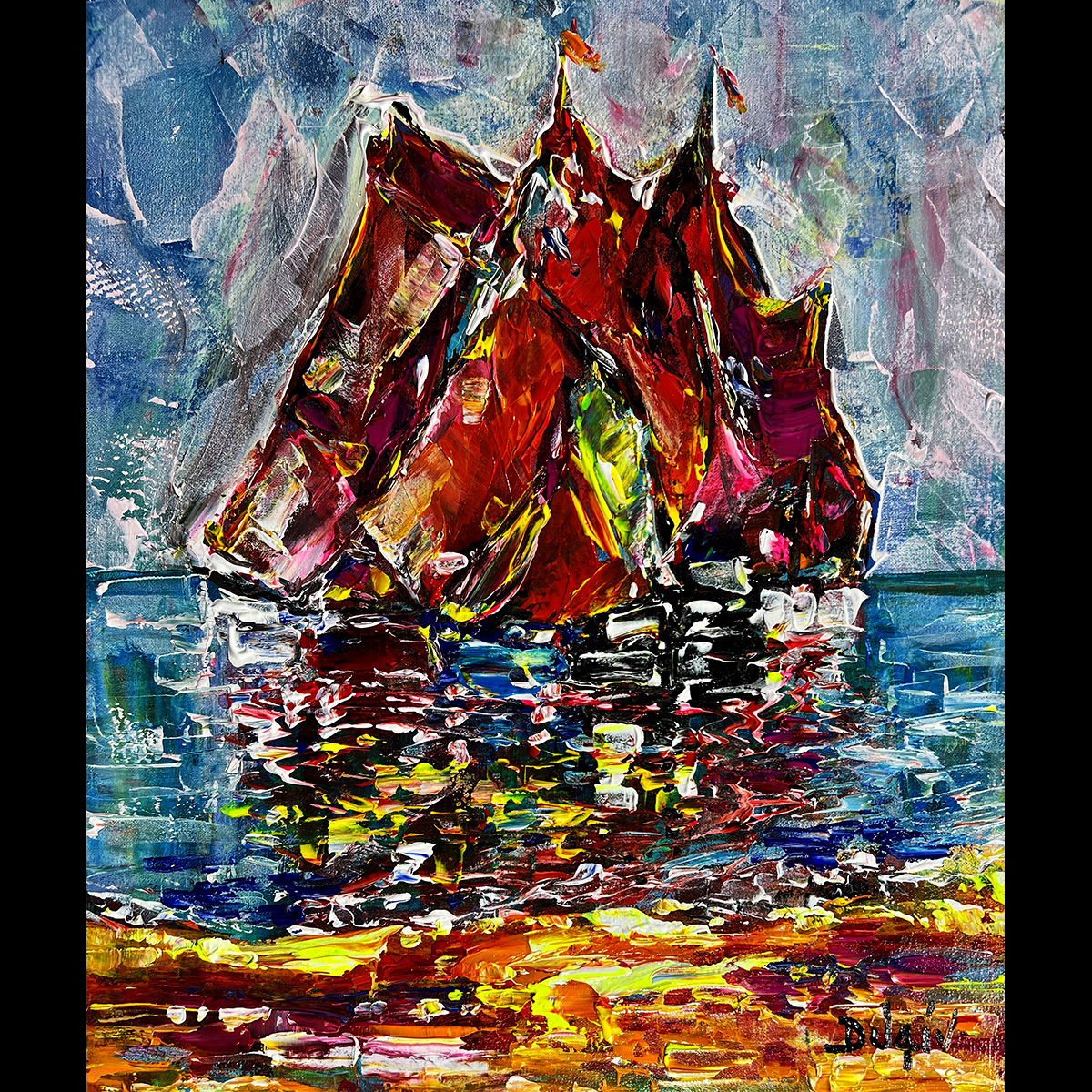 Voiles en Rouge 21'' x 18''