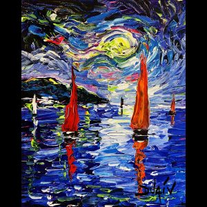 Les Voiles en Rouge - 10''x8''