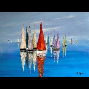 Soleil en Voiles 38''x51''
