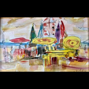 Ambiance a la plage 5''x8''