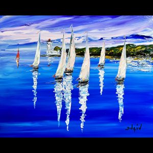 Lighthouse Sails 20''x24''