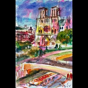 Sous le Pont Notre Dame 7'' x 4.5''