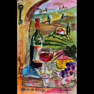 Verre de Rouge 7'' x 4.5''