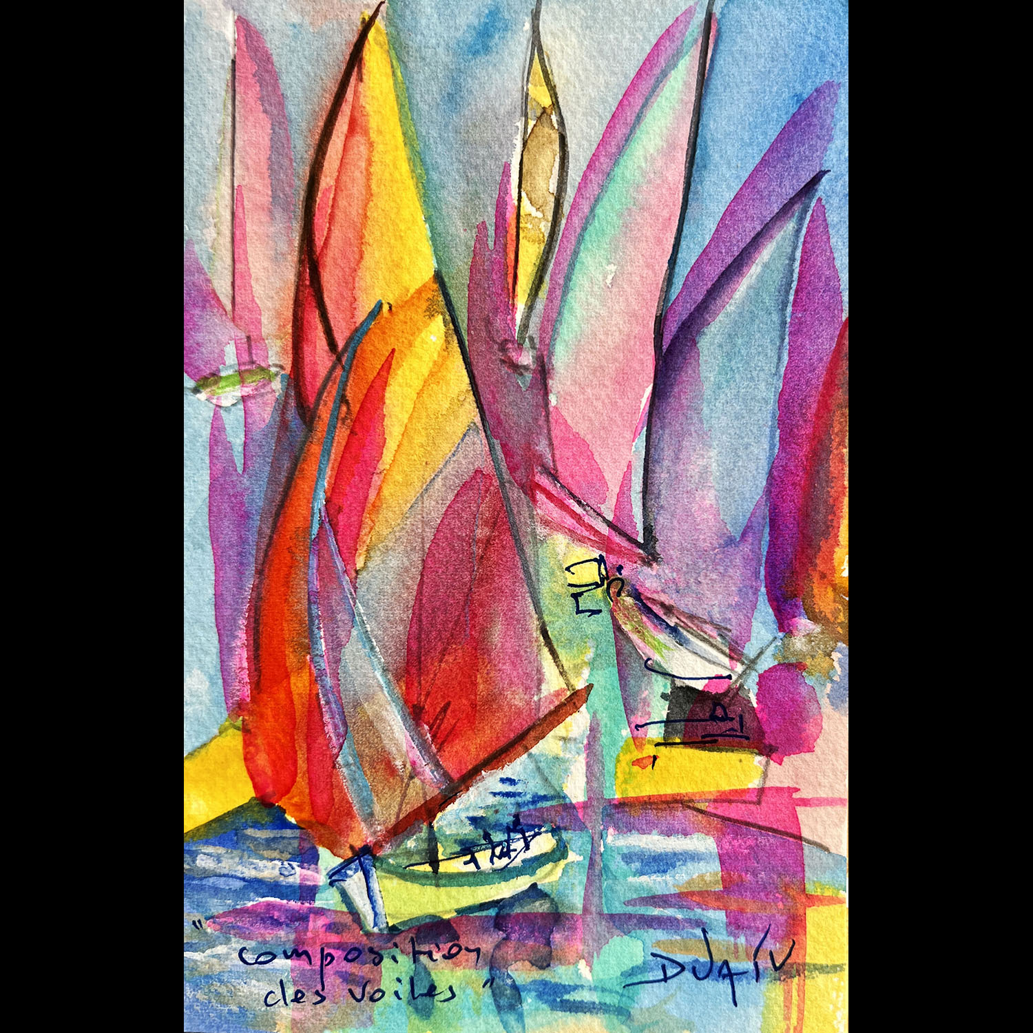 Composition Des Voiles 7'' x 4.5'' - Duaiv