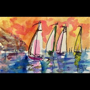 Voiles Et Ciel Rose <em>4.5'' x 7''</em>