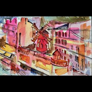 Rose Et Moulin Rouge <em>4.5'' x 7''</em>