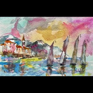 Sails In Como <em>4.5'' x 7''</em>