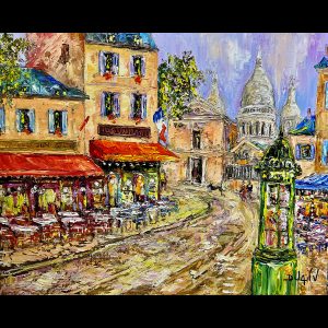 A la Place du Tertre 22''x28'' - SOLD