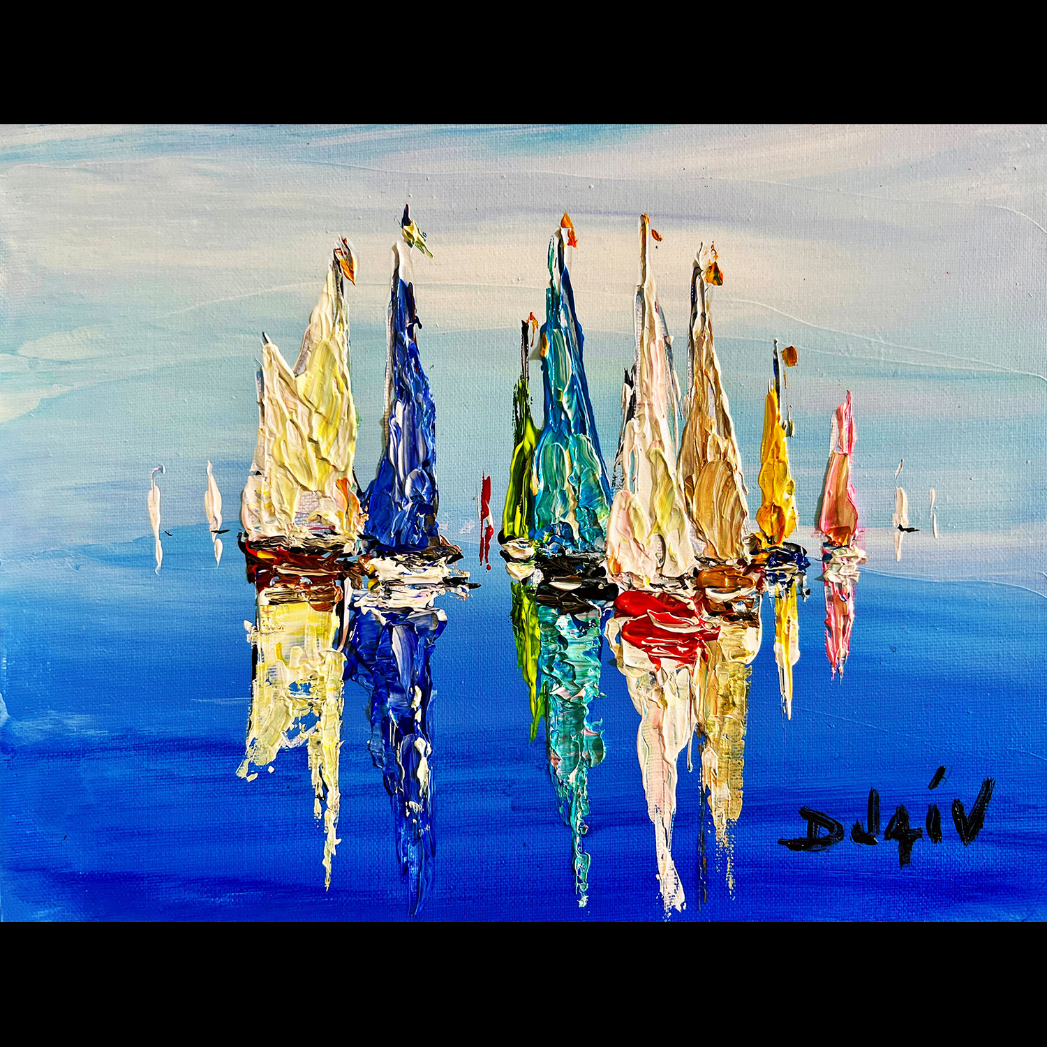 Blue Blue Blue 10''x8'' - SOLD