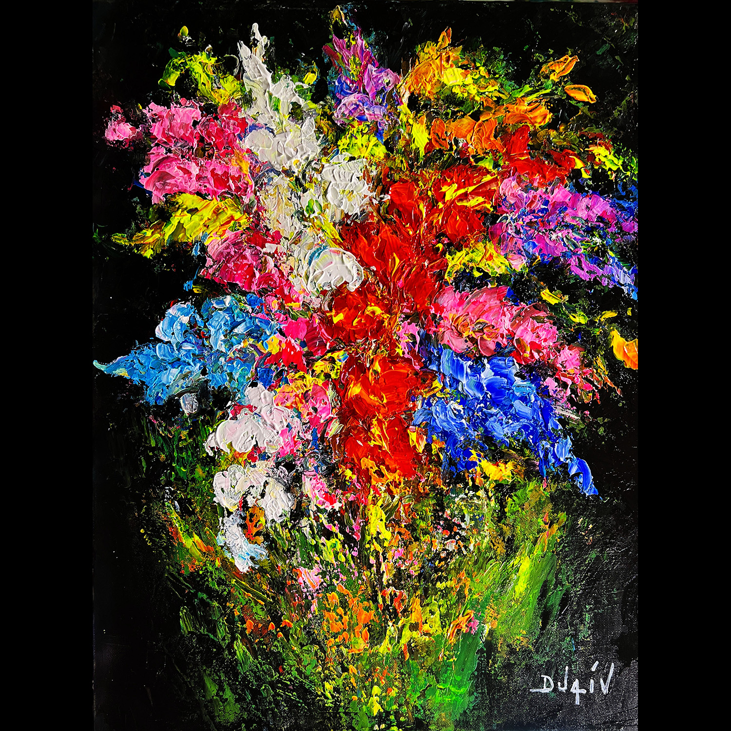 Fleurs le Soir 24''x18'' - SOLD