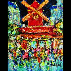 Foule de Moulin Rouge 10''x8'' - SOLD