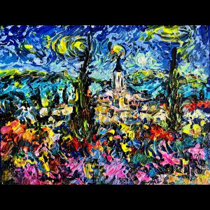 Le Village de la Nuit 8''x10'' - SOLD
