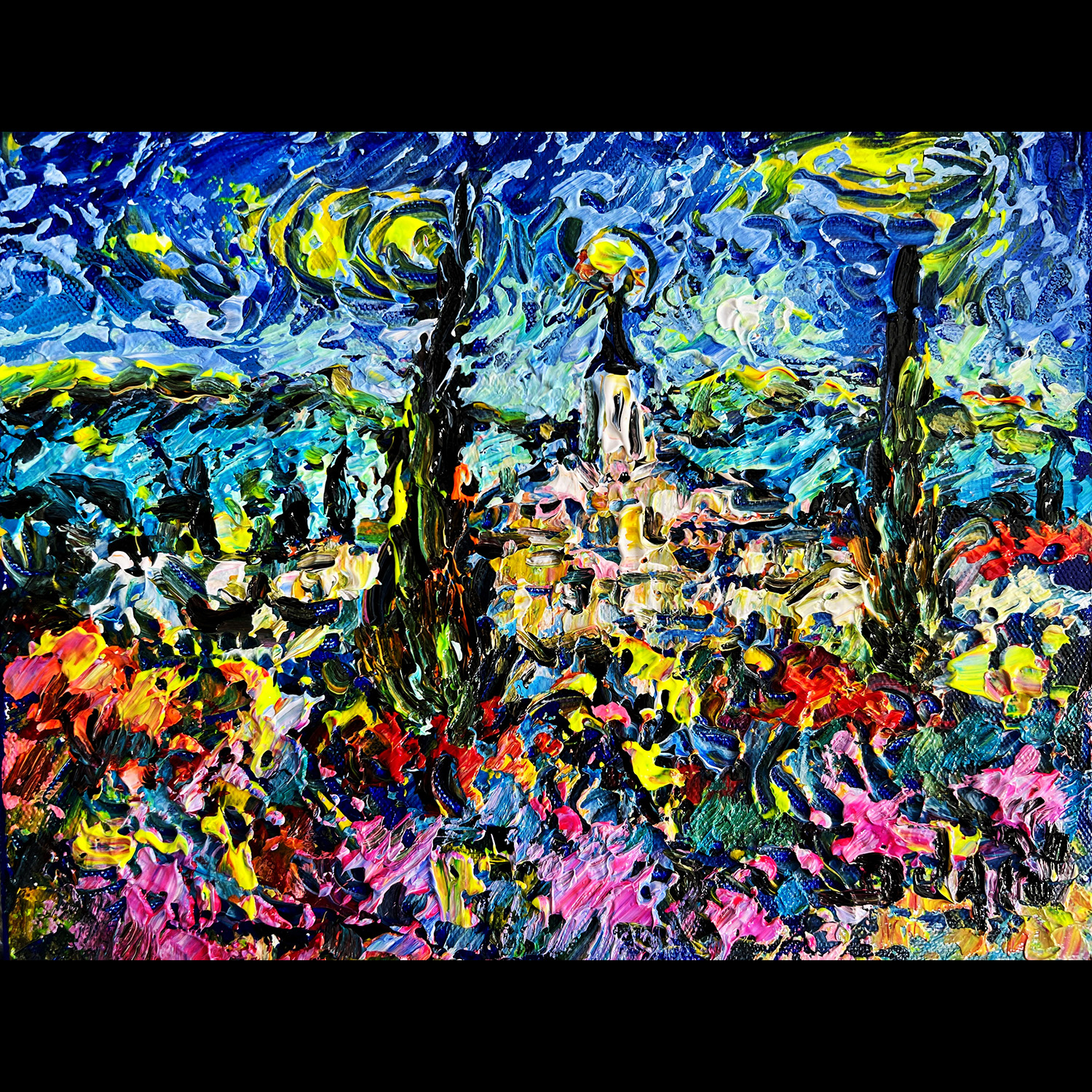 Le Village de la Nuit 8''x10'' - SOLD