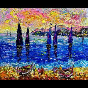 Rose et Voiles 20''x24''