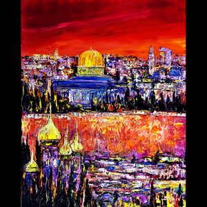 Jerusalem in Red <em>25'' x 20''</em>