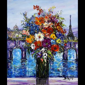 Paris Flowers <em>15.5'' x 14''</em>