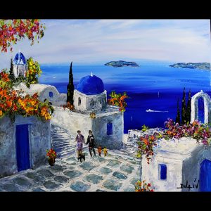 Santorini Island <em>14'' x 17''</em>