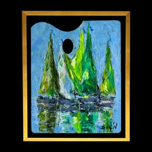 Palette of Green - 19.5''x15.5''