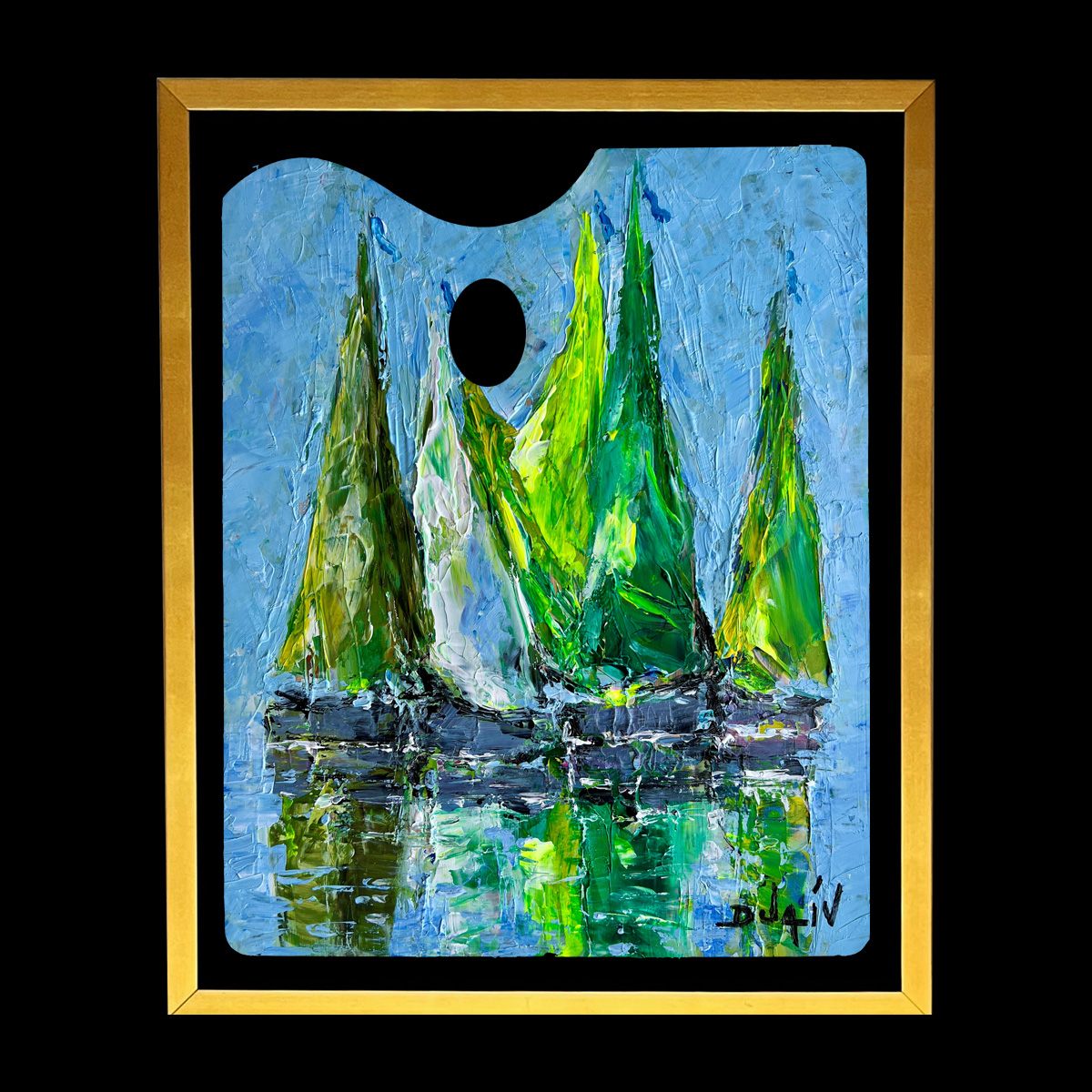 Palette of Green - 19.5''x15.5''