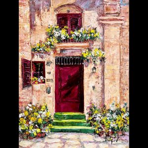 The red door at Mdina 24x18. - Commission - SOLD