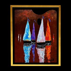 Palette en Brun 19.5''x15.5''
