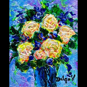 Les Roses et Bleu 10''x8''