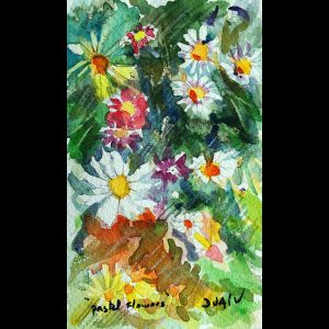 Pastel Flowers 7'' x 4.5''