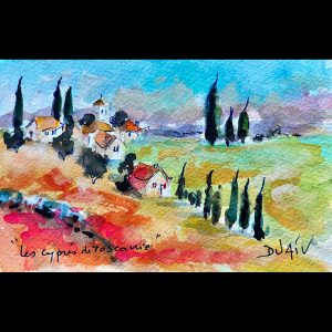 Les Cypres de Toscane 4.5''x7''