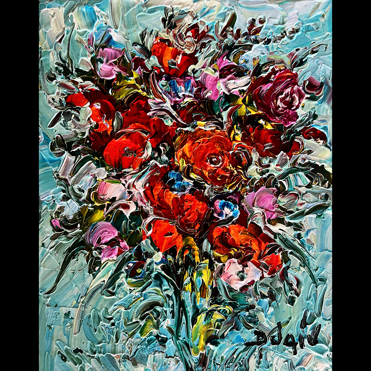 Fond de Turquoise 10''x 8'' - SOLD