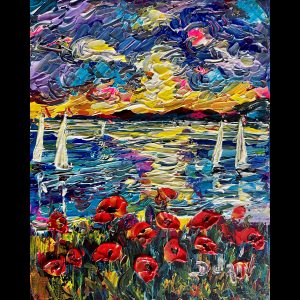 Un Soir de Coquelicots 10''x8''